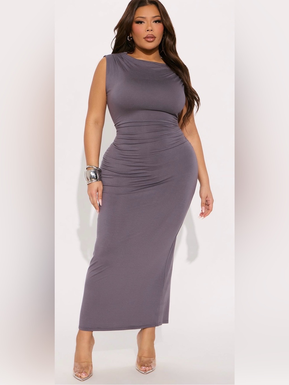 Fashion Nova Ruched Midi Dress - Women’s Size 1X